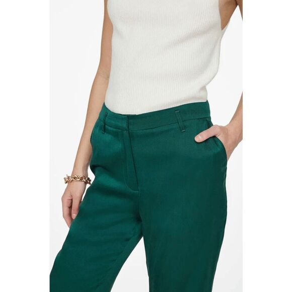 Anine Bing Classic Pants Emerald Green - Picture 3 of 13